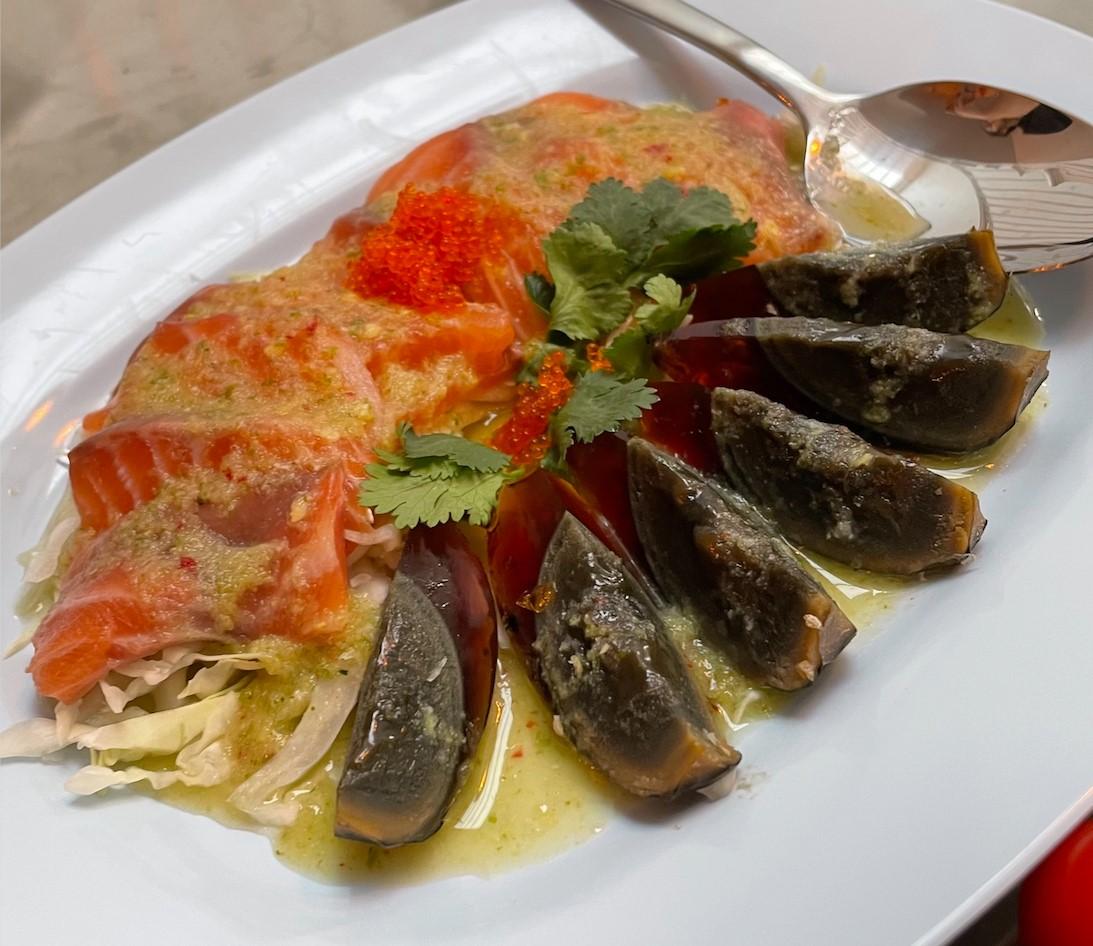 Salmon and Century Egg