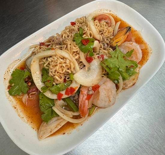 Instant Noodles Seafood Salad