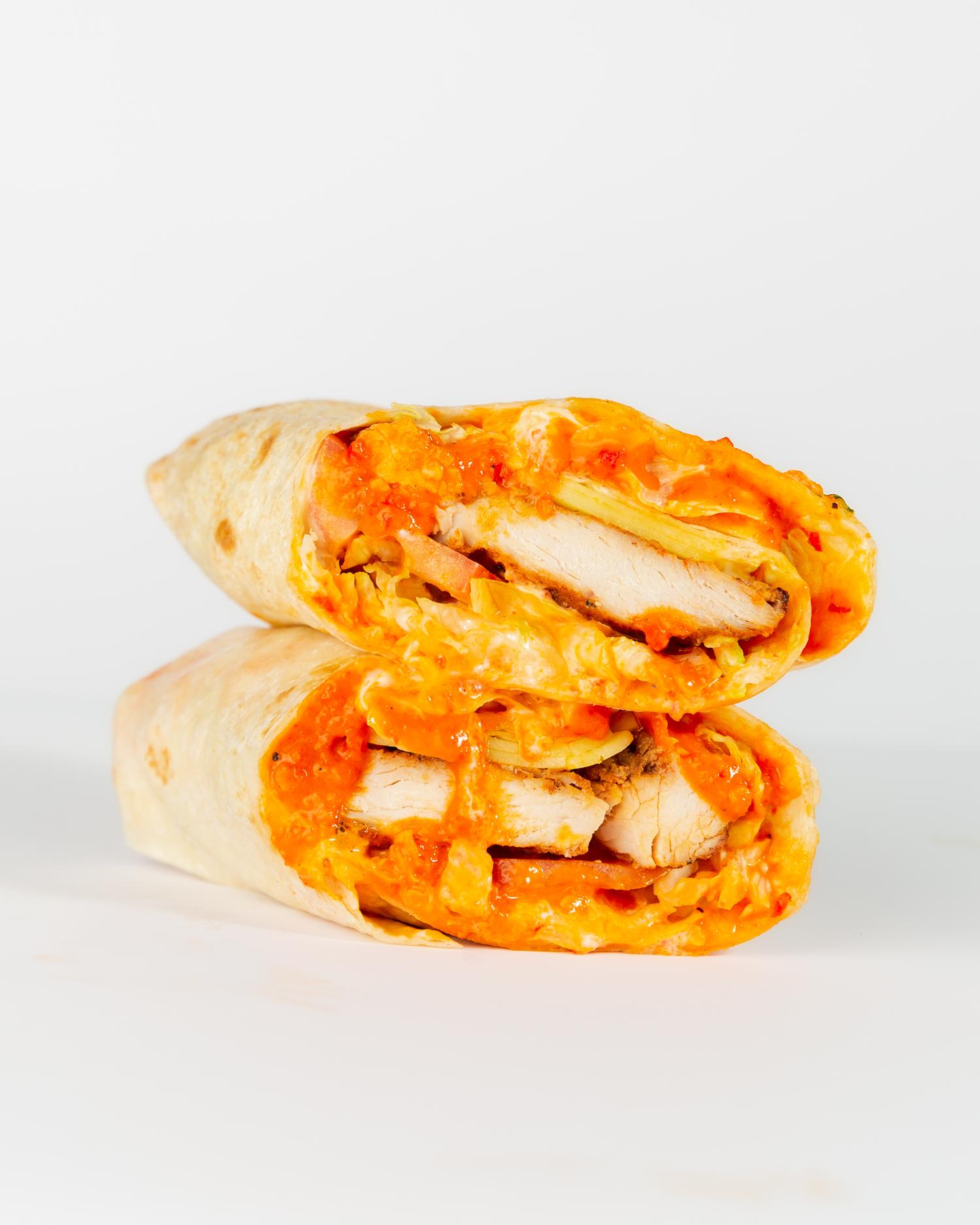 Fiery Schnitzel Wrap