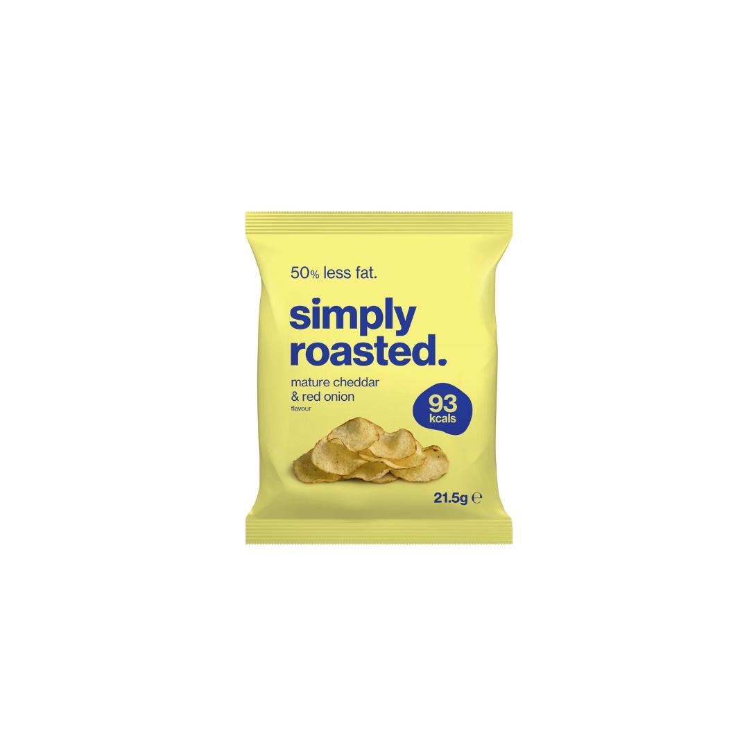 Simply Roasted Mature Cheddar & Red Onion Crisps