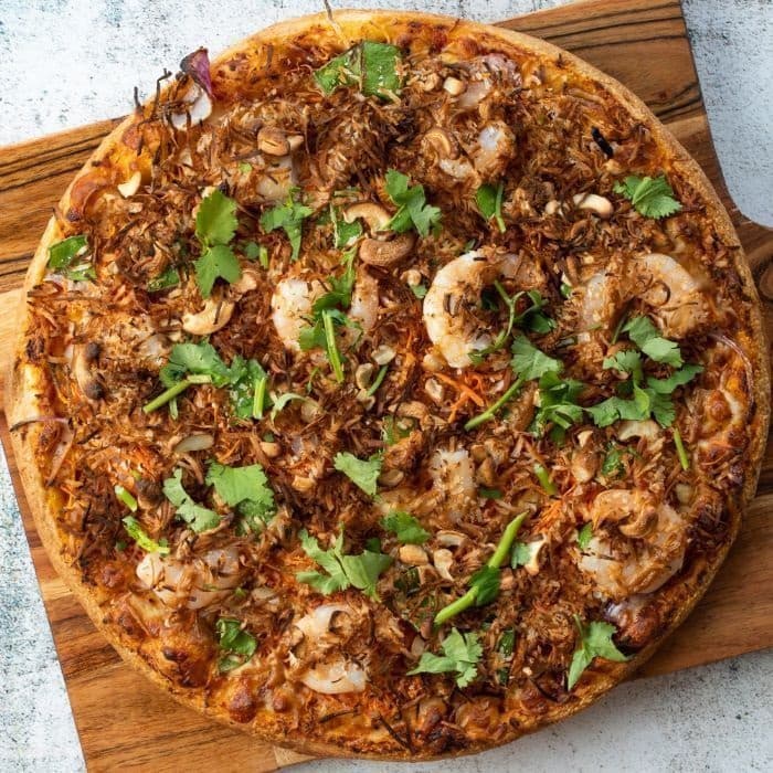 Satay Prawn Pizza
