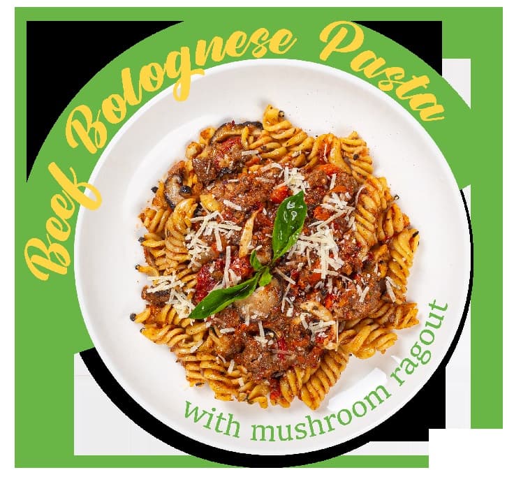 Beef Bolognese Pasta with Mushroom Ragout (Large)