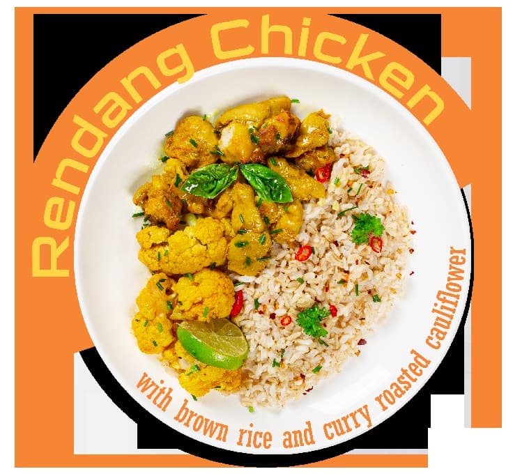 Rendang Chicken w/ Rice & Cauliflower (Large)