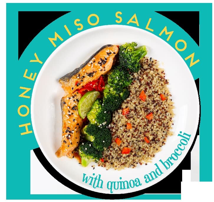 Honey Miso Salmon w/ Quinoa & Broccoli (Regular)