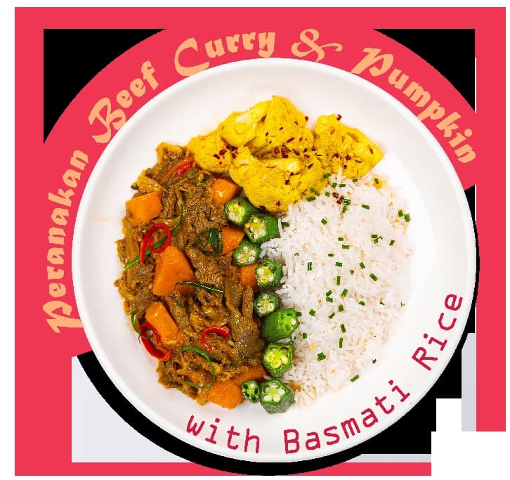 Peranakan Beef Curry & Pumpkin w/ Basmati Rice 
