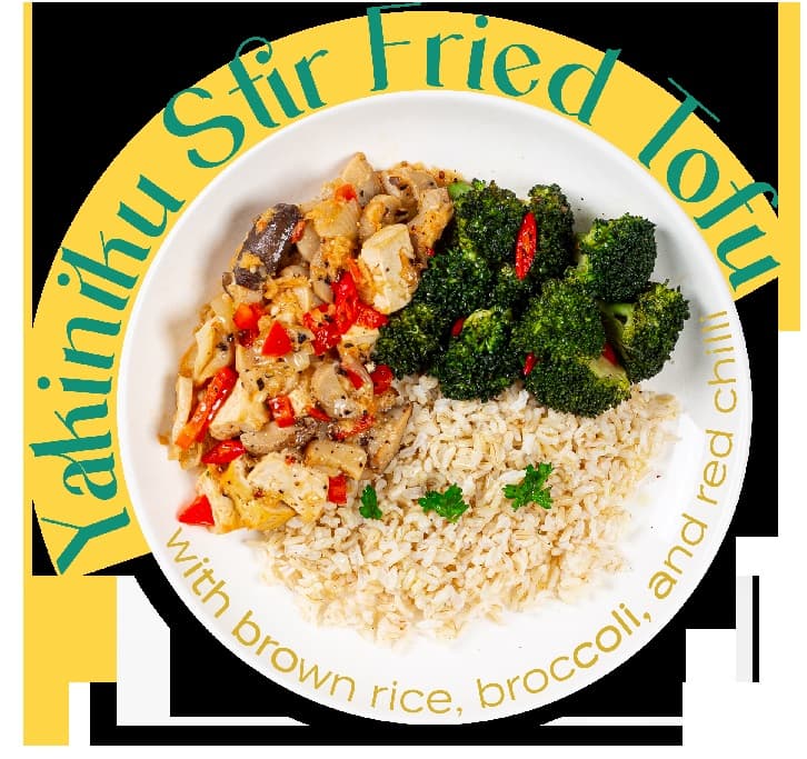 Yakiniku Stir Fried Tofu with Brown Rice (Regular)