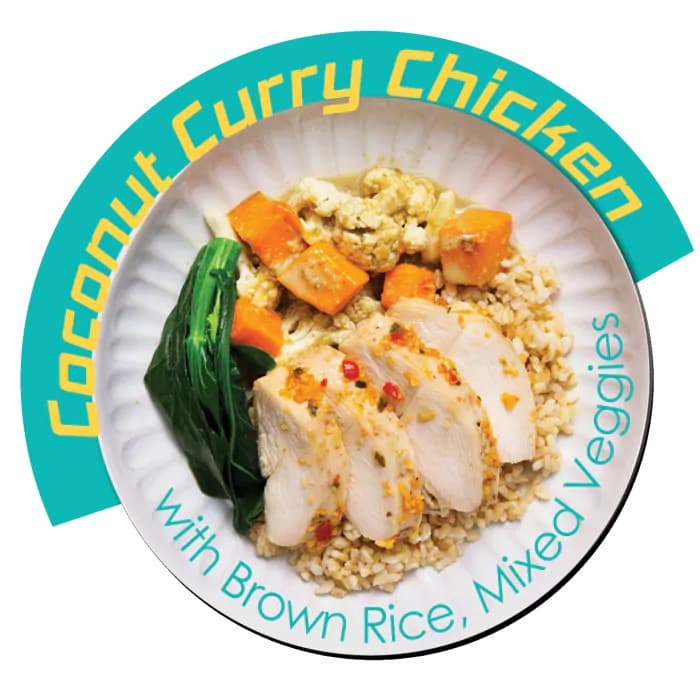 Curry Chicken, Brown Rice, Mixed Veggies (Large)