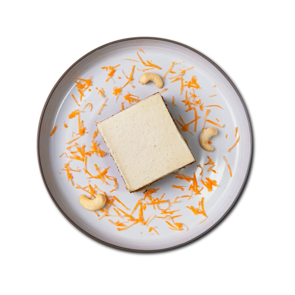 Carrot Cake with Cashew Frosting Slice