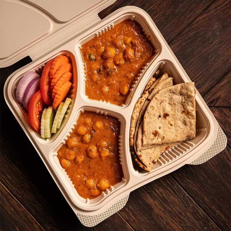 Vegan Channa Masala with Tandoori Roti