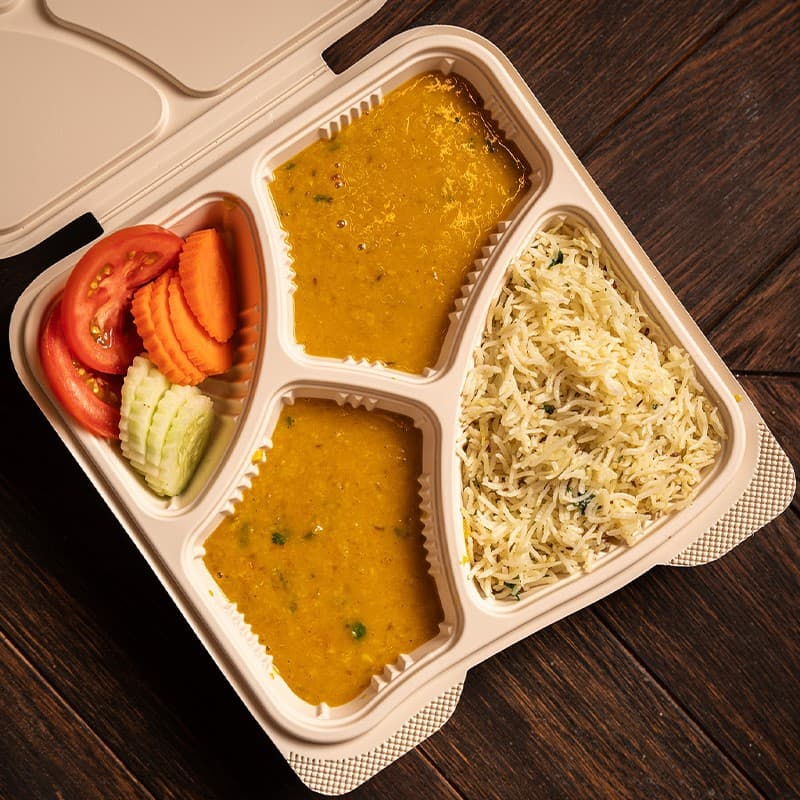 Vegan - Dal Tadka with Jeera Rice