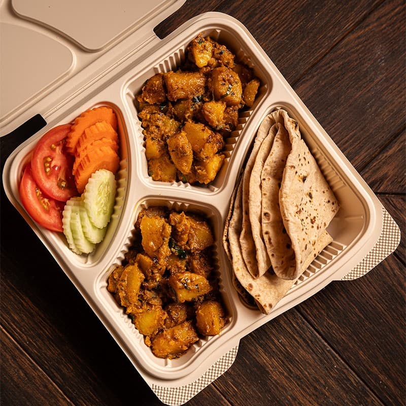 No Onion, No Garlic - Aloo Jeera with Chapati