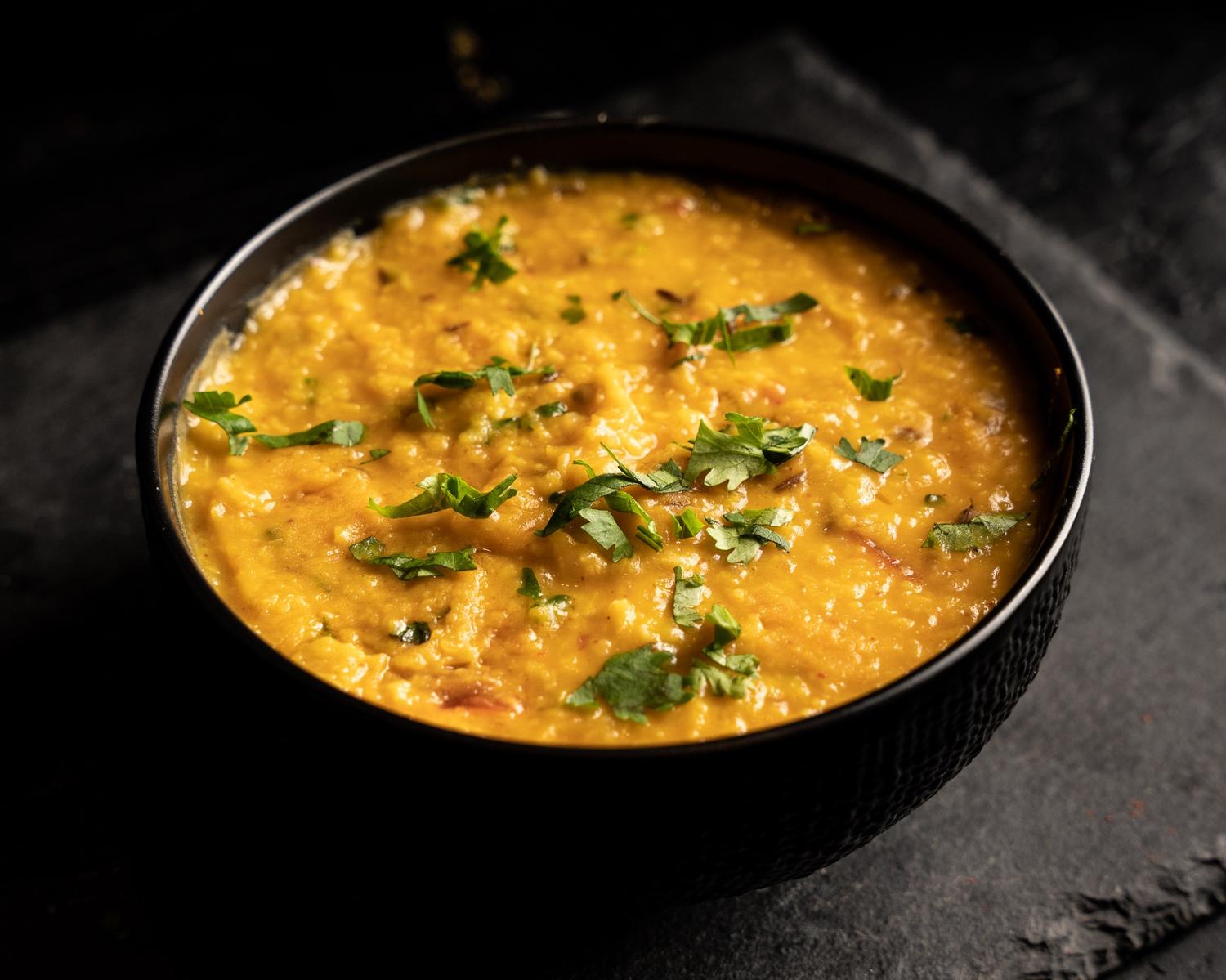 Yellow Dal Tadka with Bread