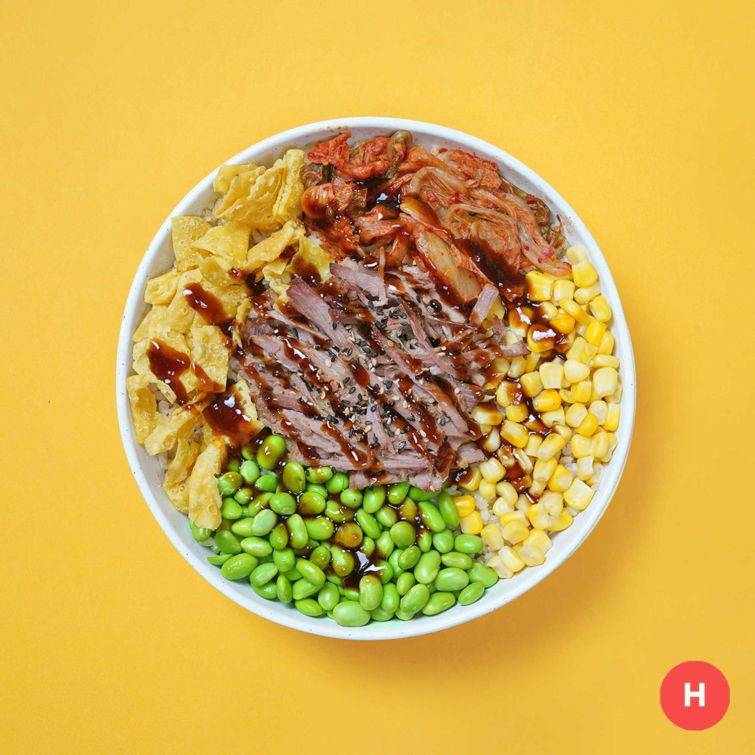 Slow Cooked Beef Poke Bowl