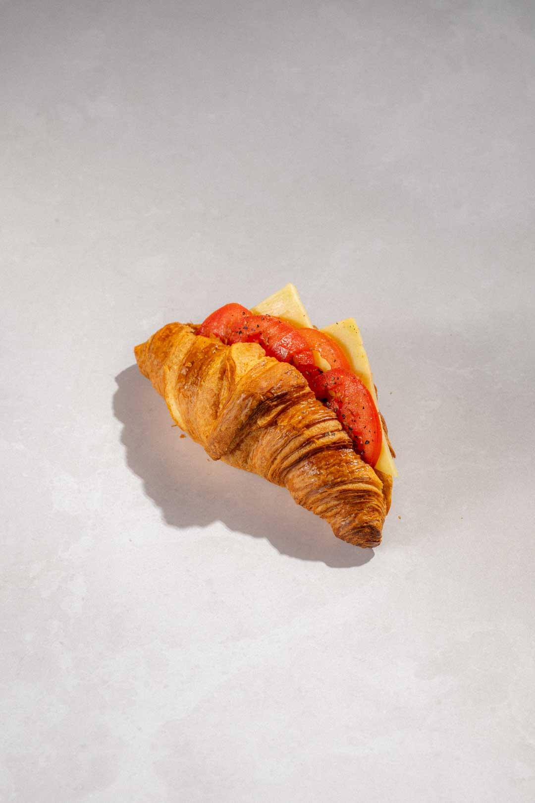 Cheese + tomato croissant