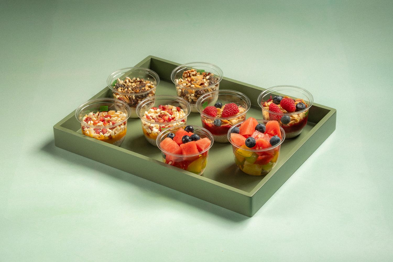 Breakfast pots platter
