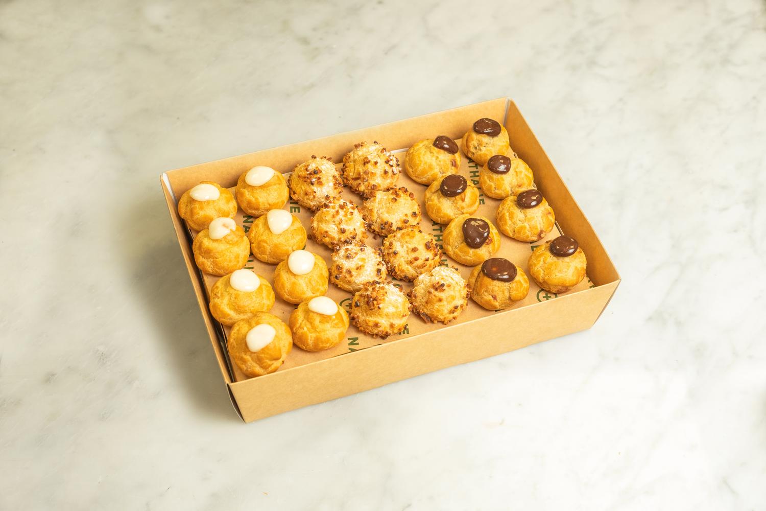 Trio sweet canapes platter