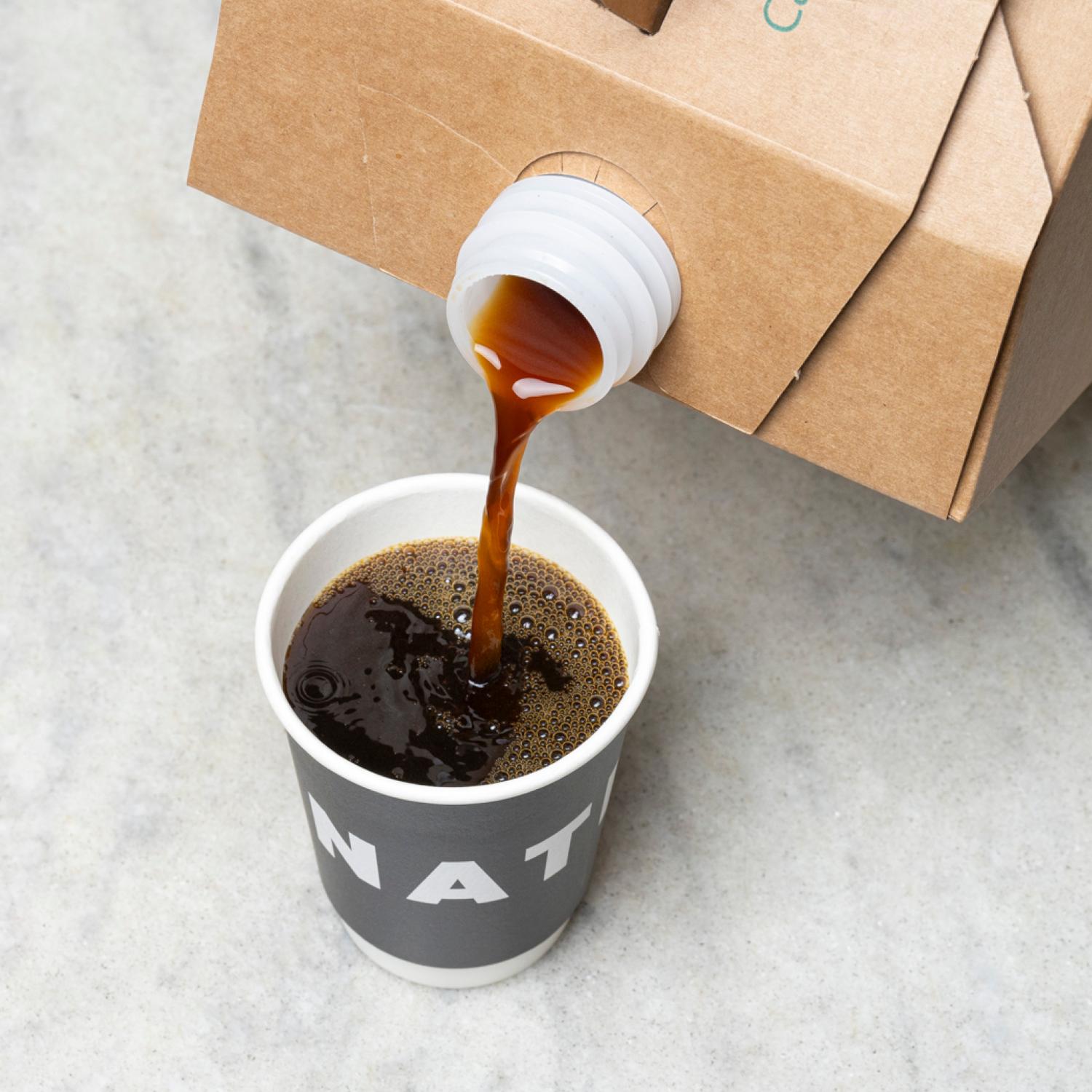 A flask of hot coffee
