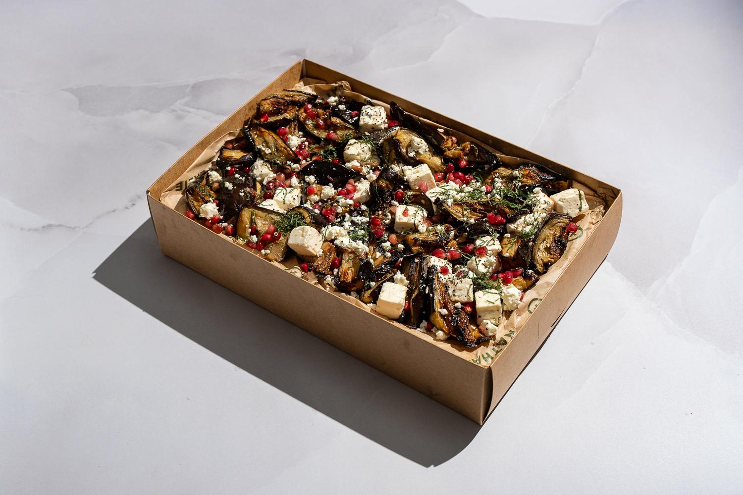 Aubergine, feta + pomegranate - Small platter