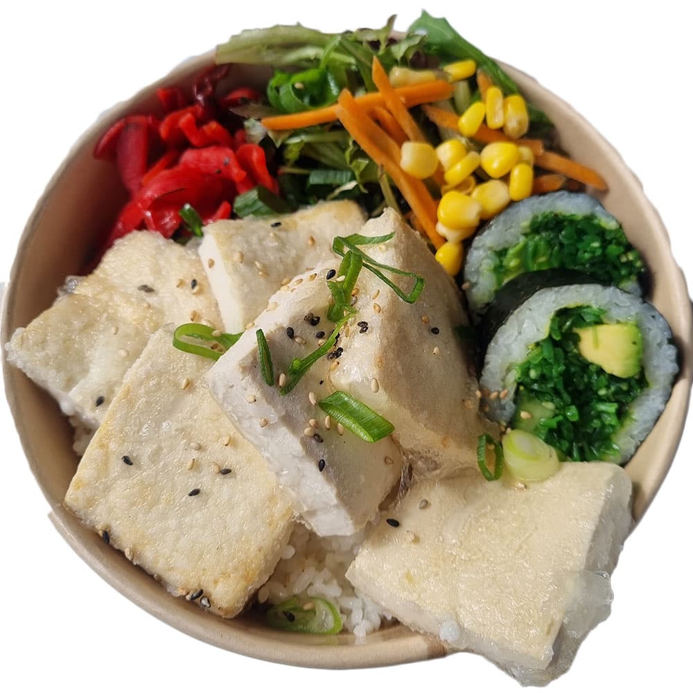 Grilled Tofu Gluten Free Rice Bowl Meal Set