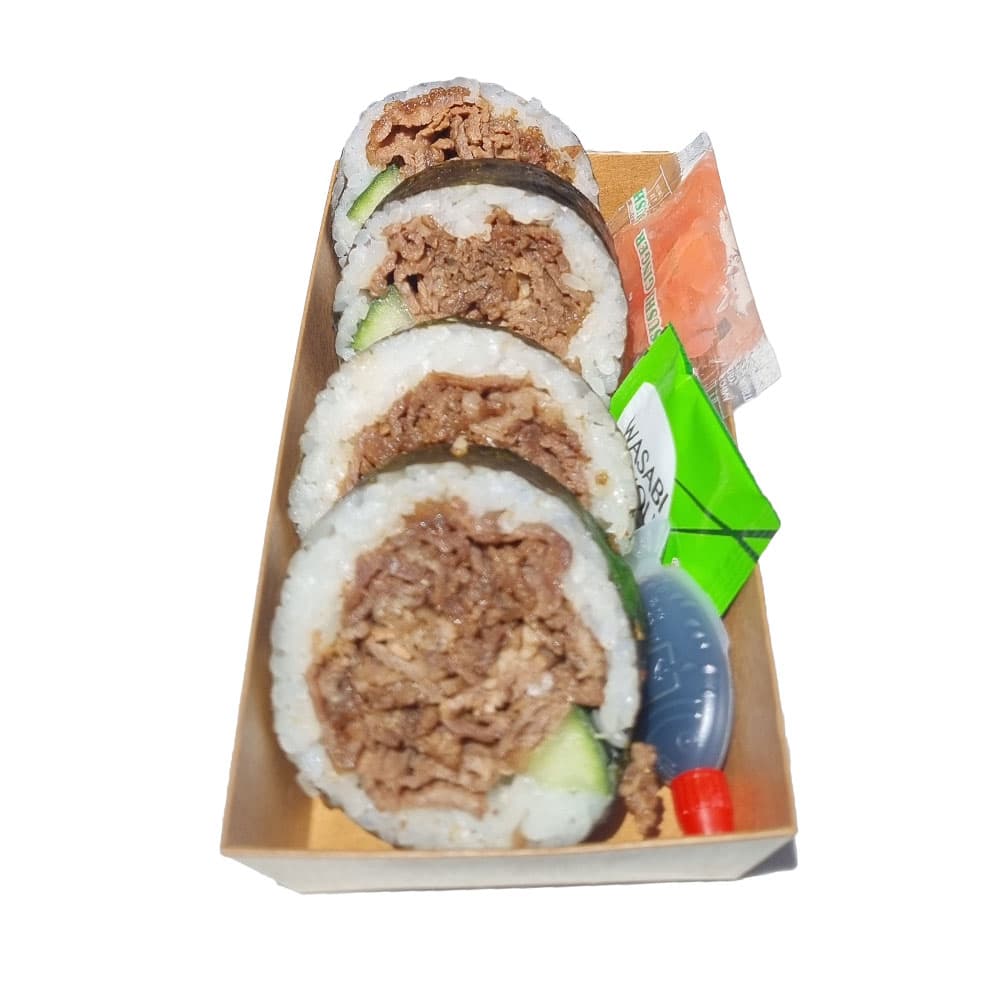 Teriyaki Beef & Cucumber Sushi (4 Piece Pack)