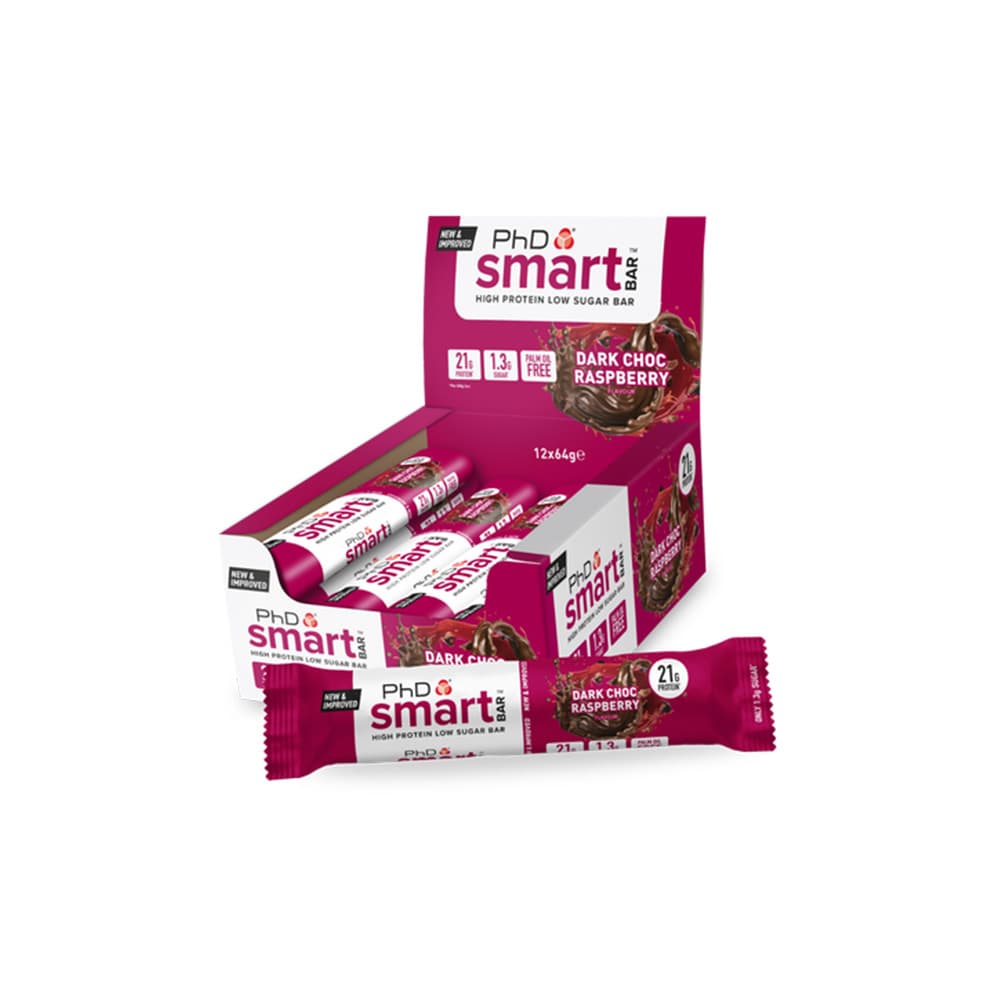 PhD Smart Bar - Dark Chocolate Raspberry (64G)