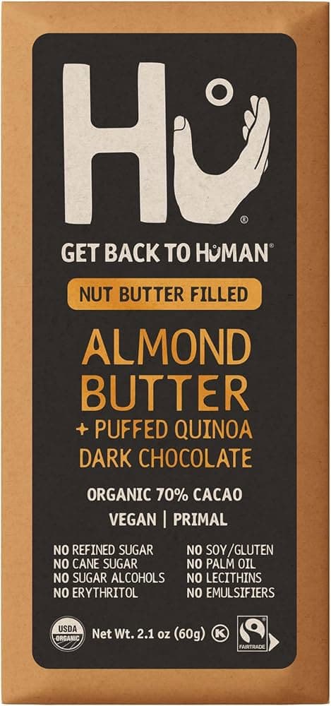 Dark Choc Bar Almond Butter + Quinoa (60gx12)