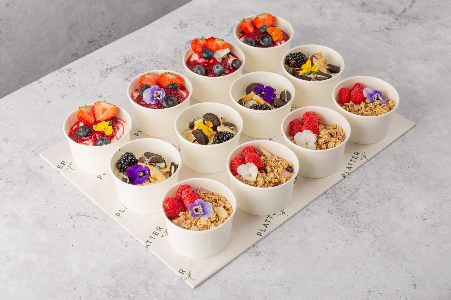 Greek Yoghurt Pot Selection Platter 