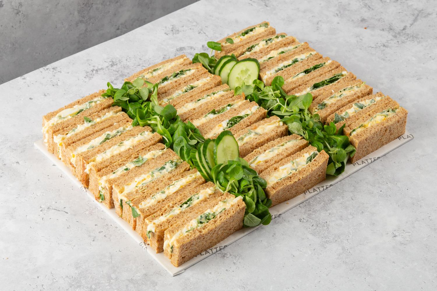 Egg and Cress Sandwiches on Granary Bread