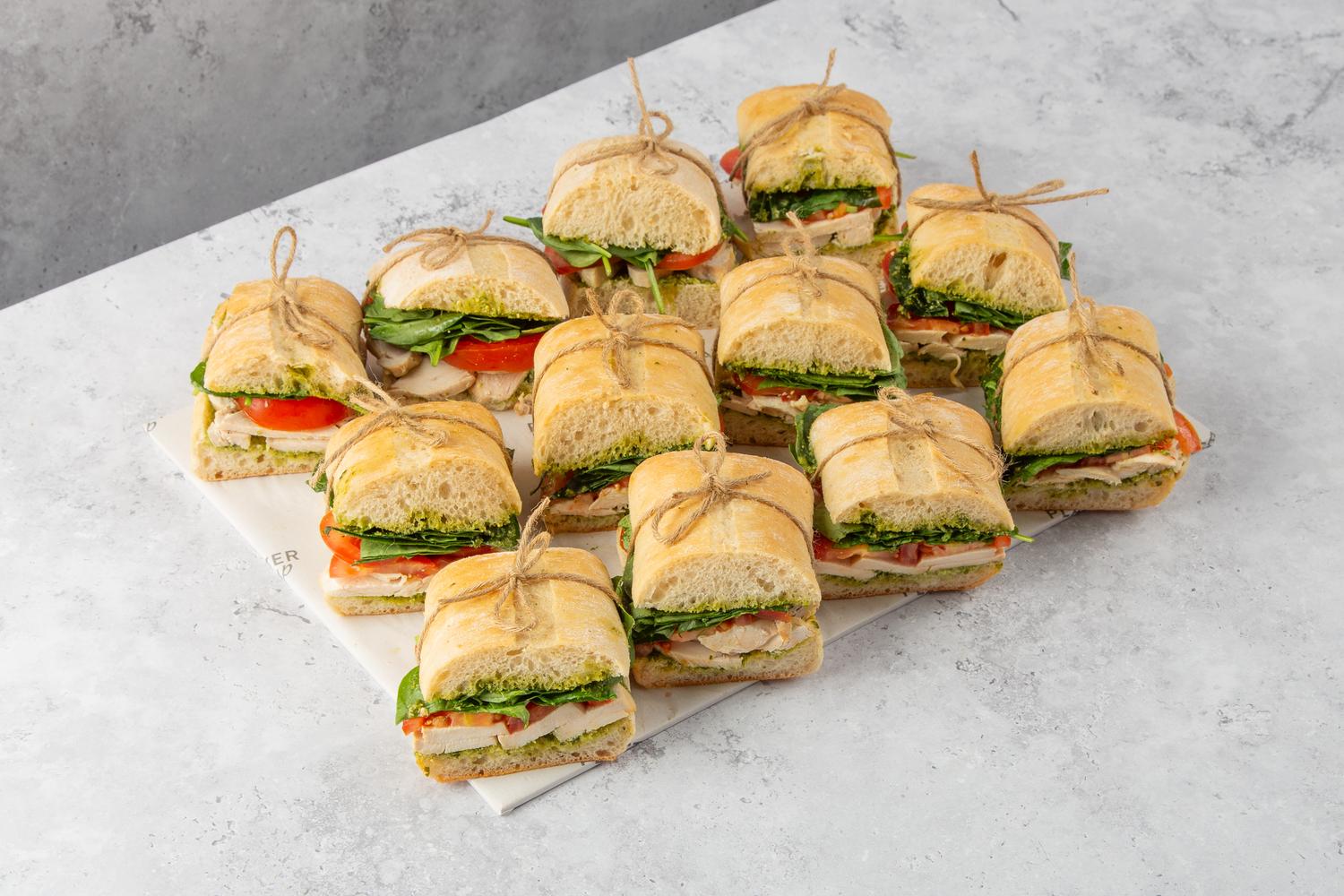 Roast Chicken, Tomato, Pesto and Rocket Ciabatta