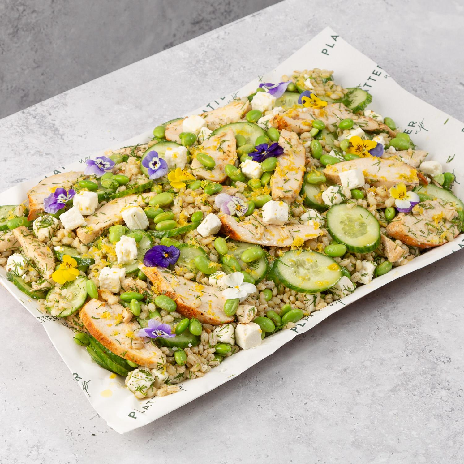Chicken, Barley and Feta Salad Platter
