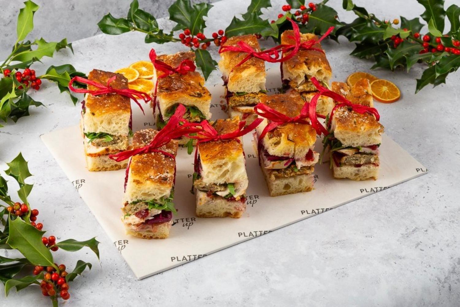 Christmas Dinner Focaccia Platter - 8