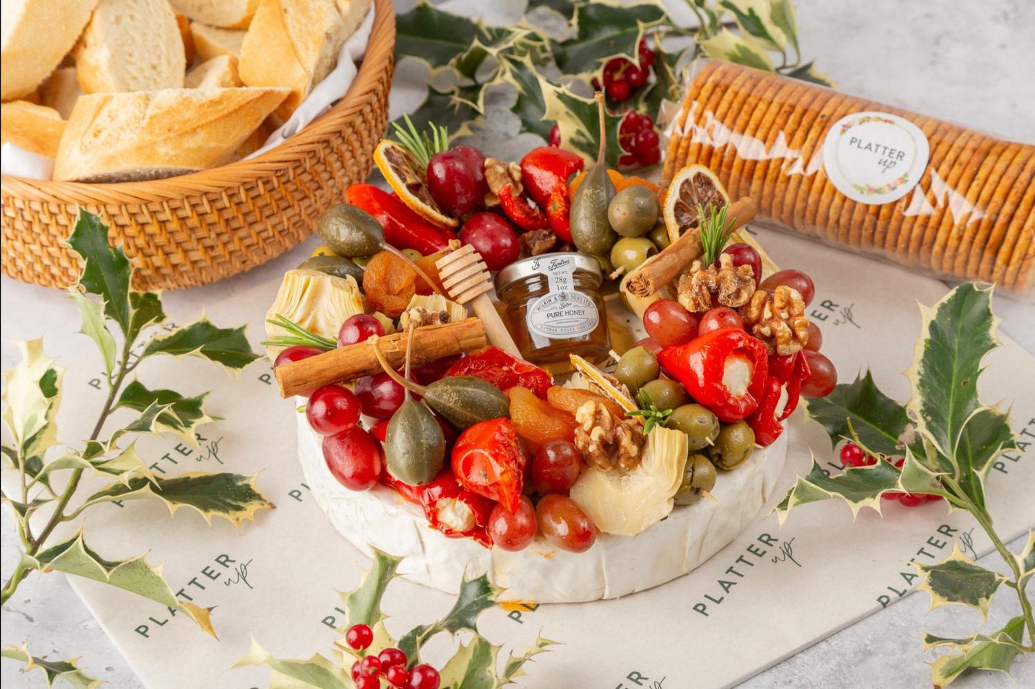 Vegetarian Christmas Brie Wreath - Feeds 12