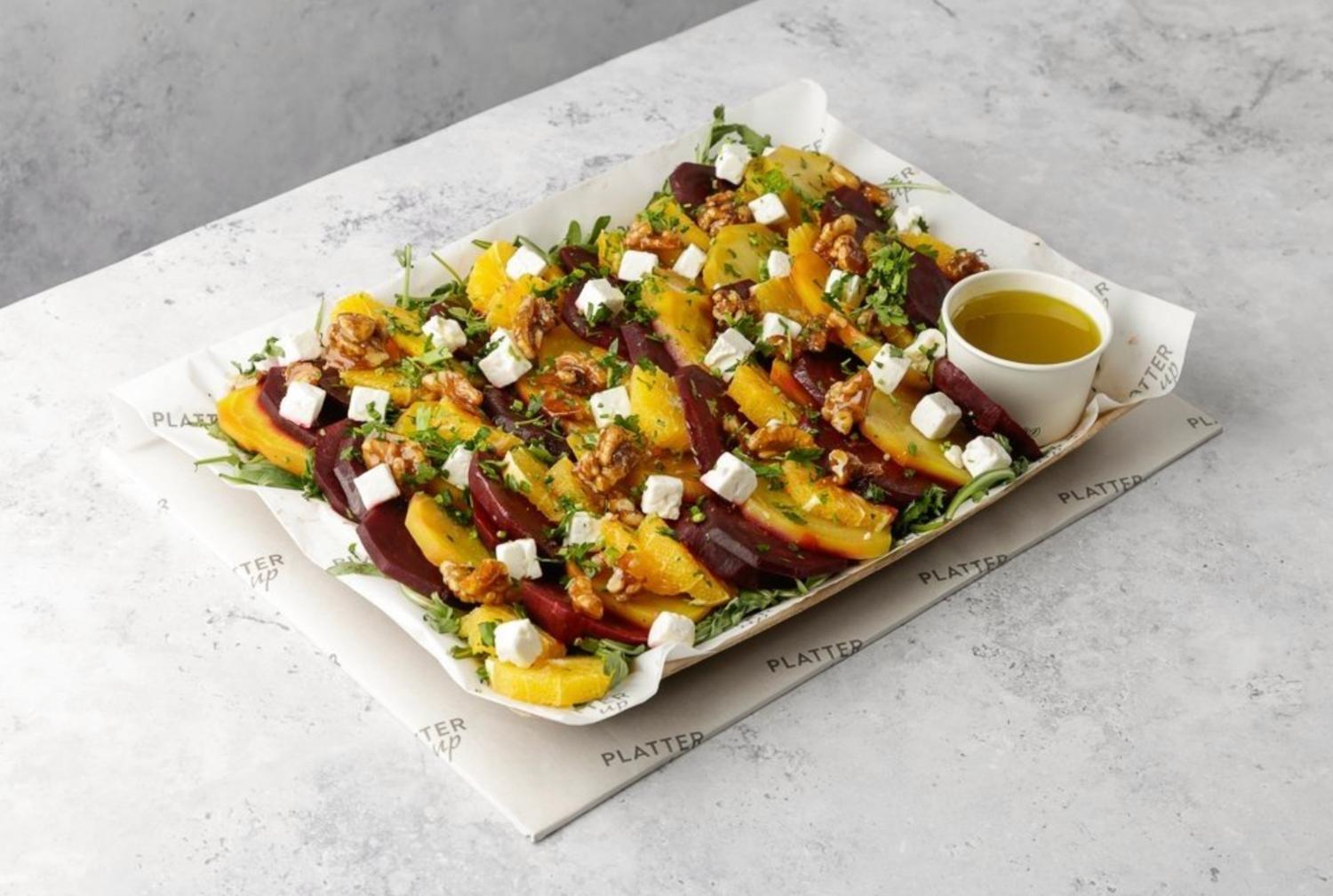 Beetroot, Orange, Rocket, Walnut, Feta Salad