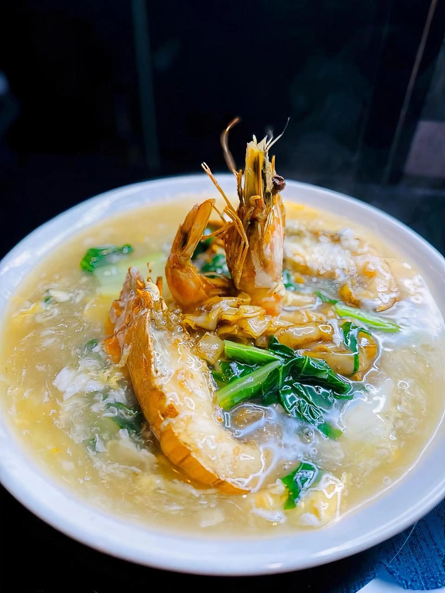Egg Sauce Hor Fun w Slipper Lobster & Tiger Prawns
