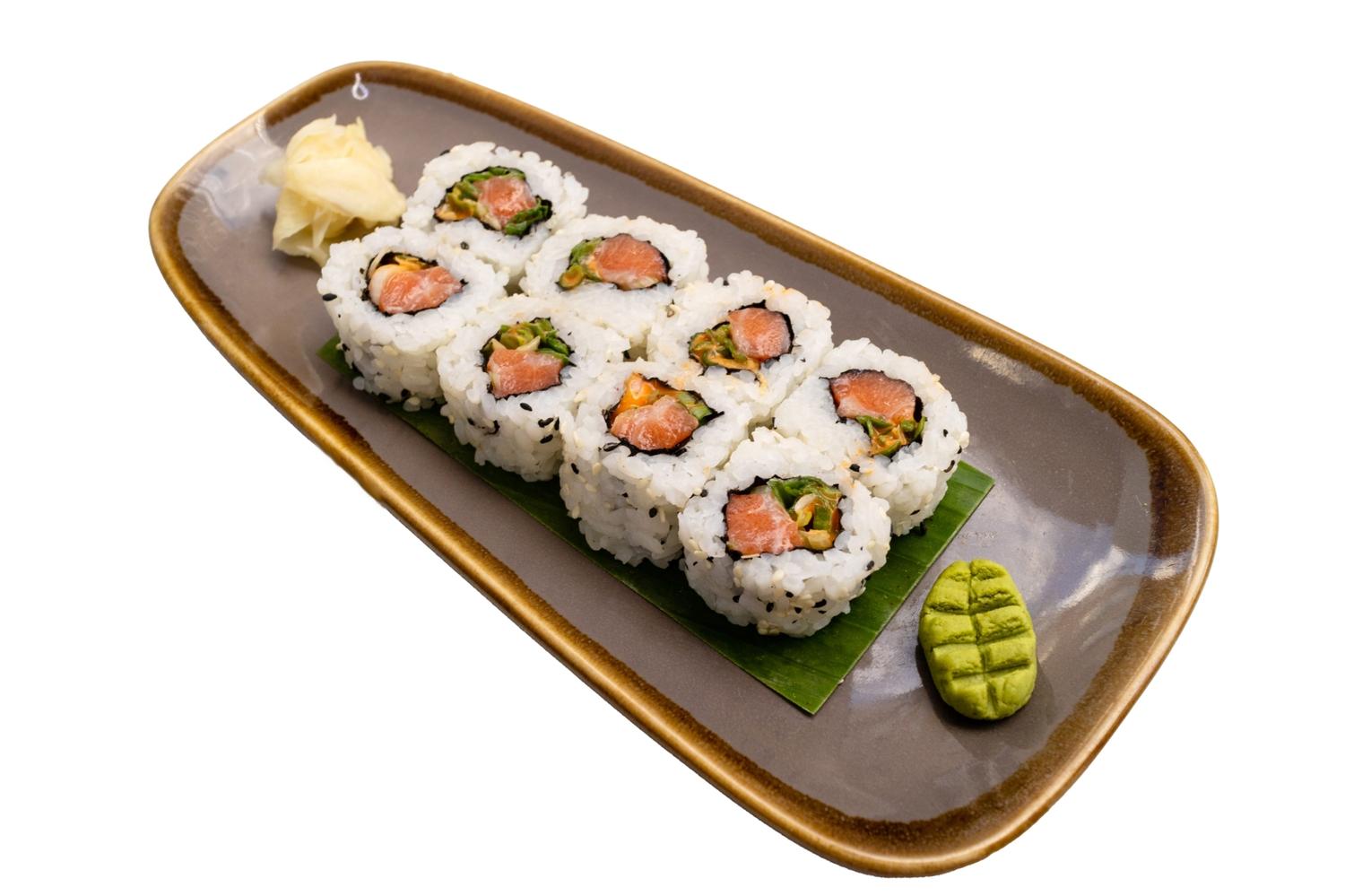 Spicy Salmon Uramaki (8pcs)