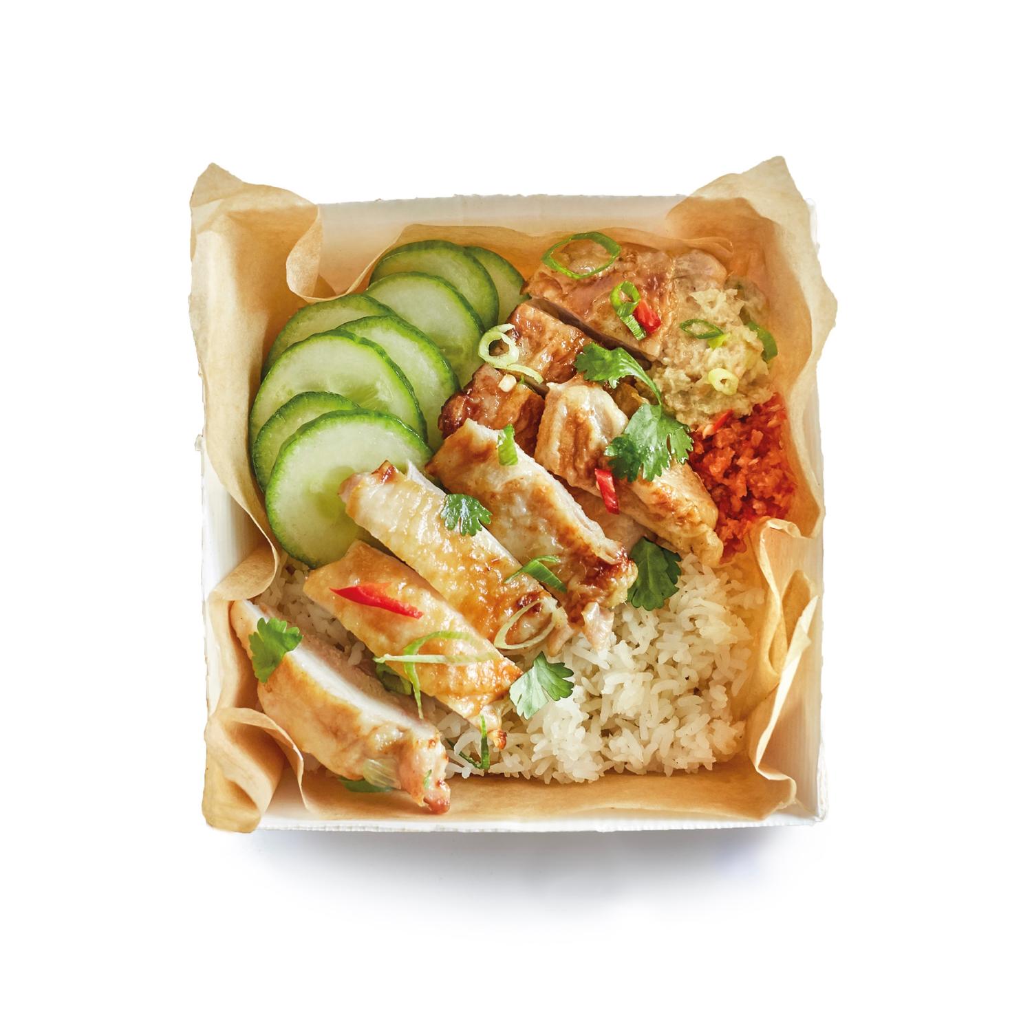 Hainanese Roast Chicken Rice Bowl