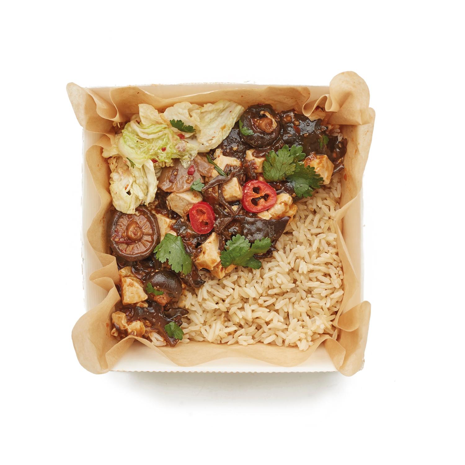 Funghi Mapo Tofu Rice Bowl