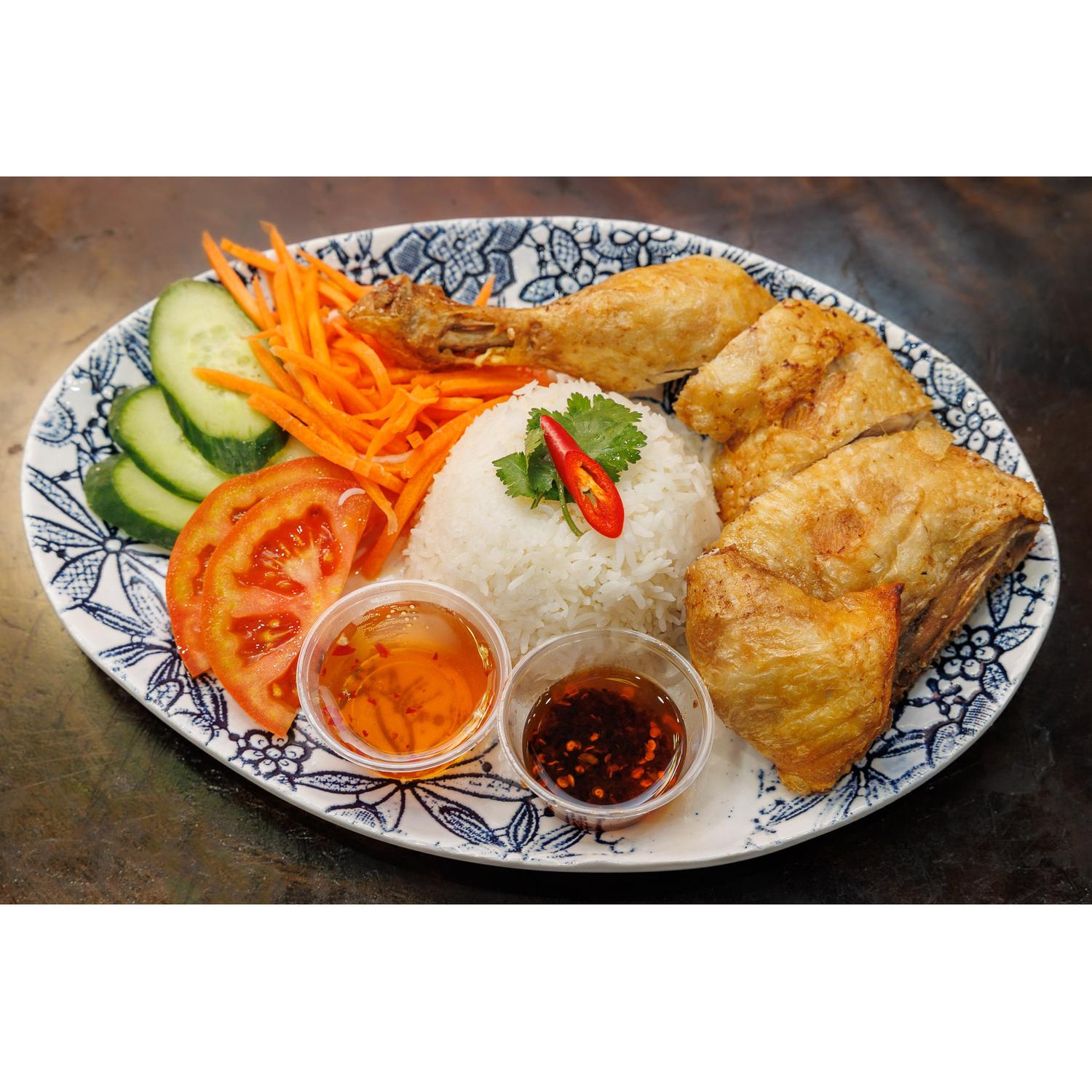 Crispy Chicken & Rice | Cơm Gà Chiên Giòn