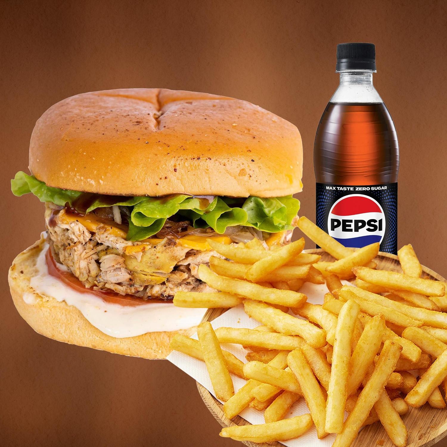 Garlic Chicken Burger Combo