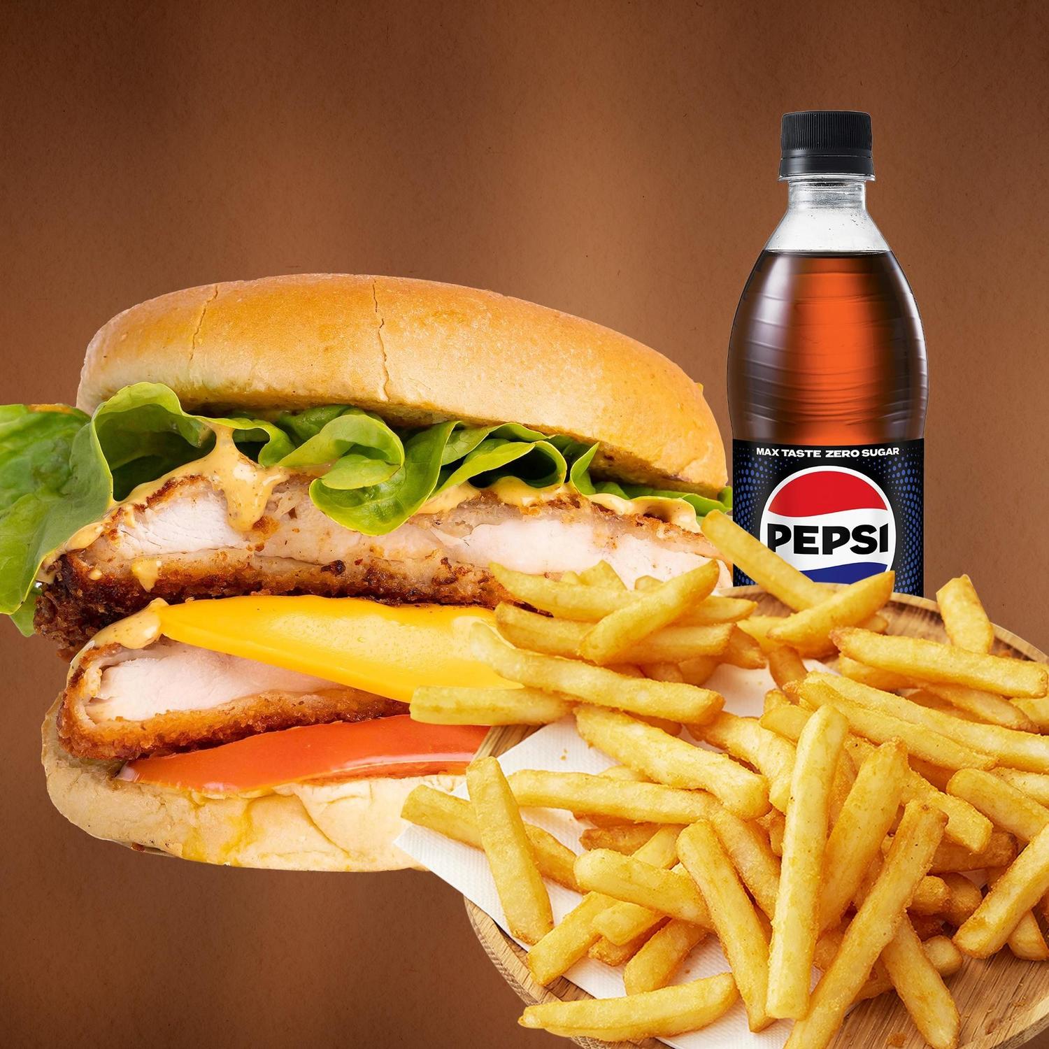 Schnitzel Burger Combo