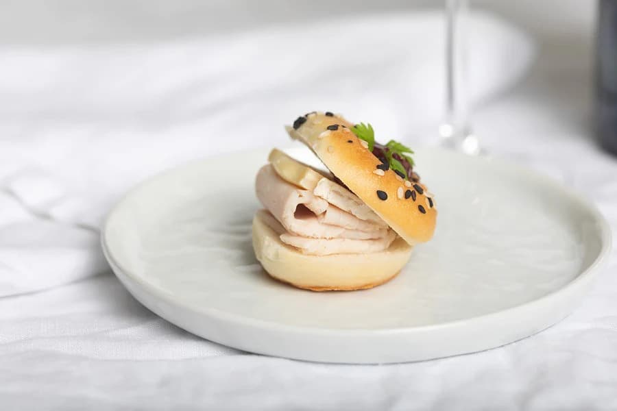 Petite Turkey, Brie, Cranberry Bagel (60pcs)