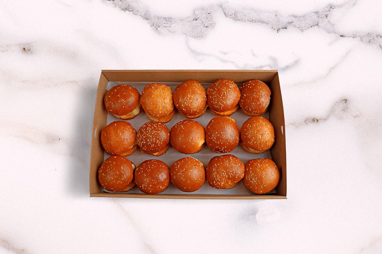 Crumbed Haloumi and Egg Sliders Box