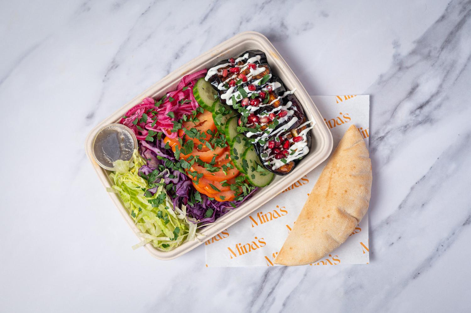 Marinated Grilled Aubergine Salad Box