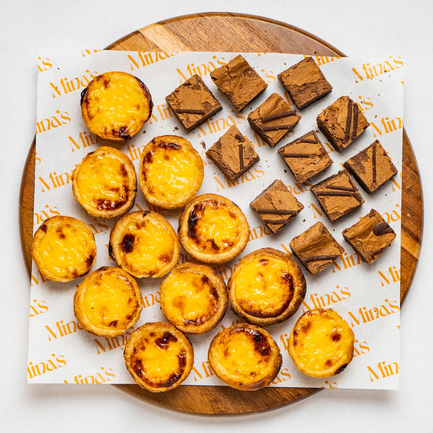 Pastel de Nata and Brownie