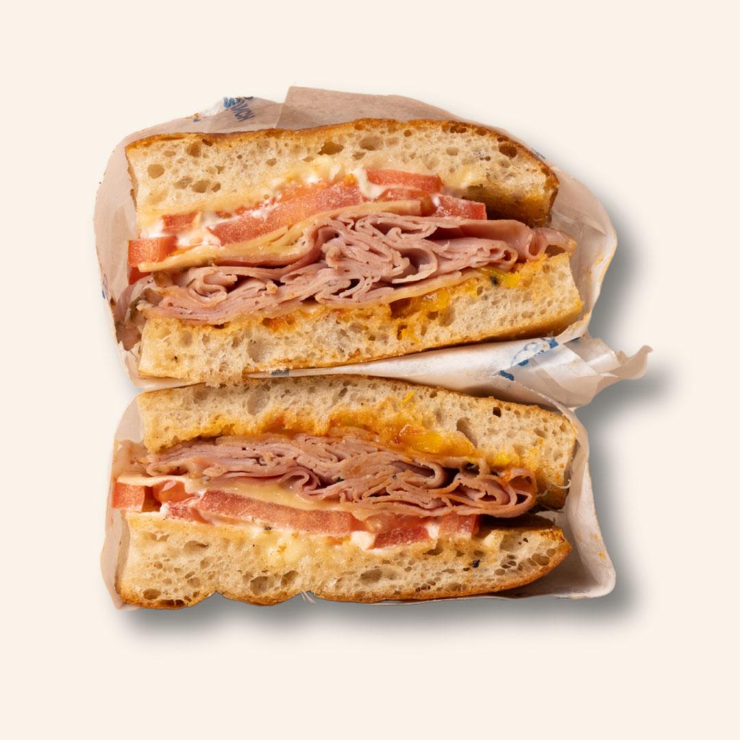 Ham, Cheese and Tomato Sando