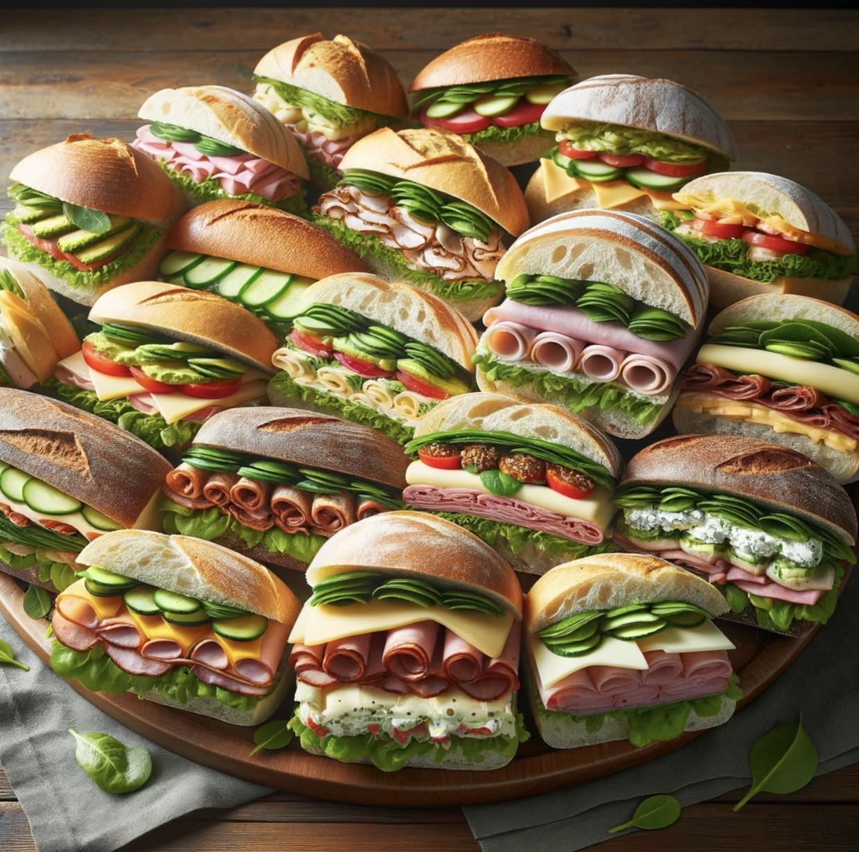 Ciabatta Sandwiches (Box of 20)