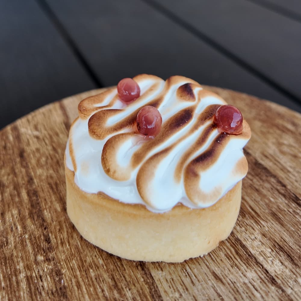 Lemon Meringue Tartlet with Davidson Plum Pearls