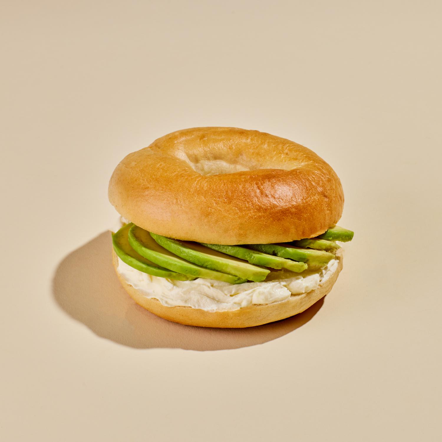 Cream Cheese & Avocado Bagel