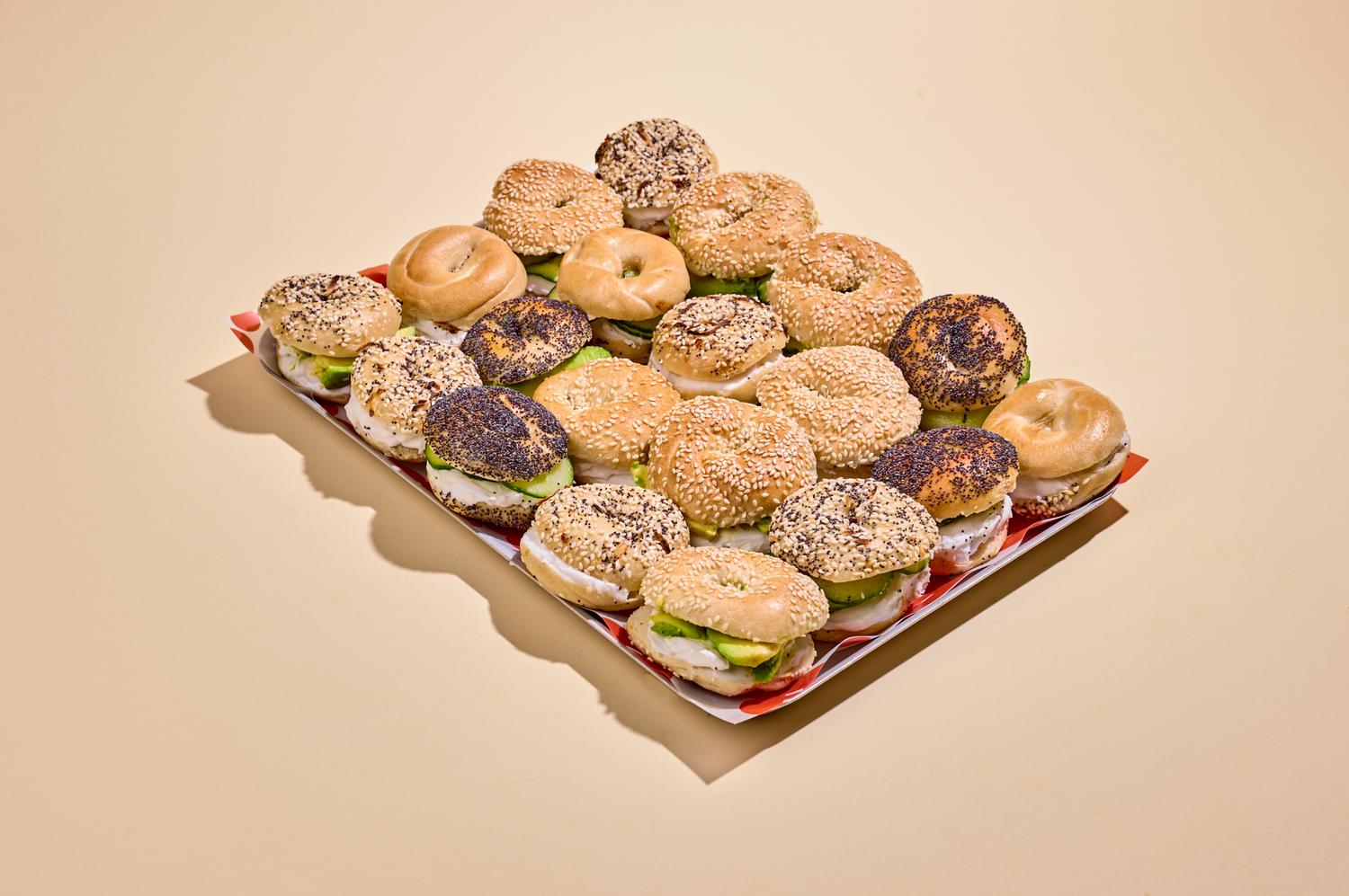 Plant-Based Cream Cheese Mini Bagel Platter