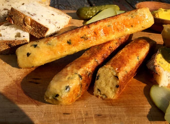 Vegan Kale & Cauliflower Sausage
